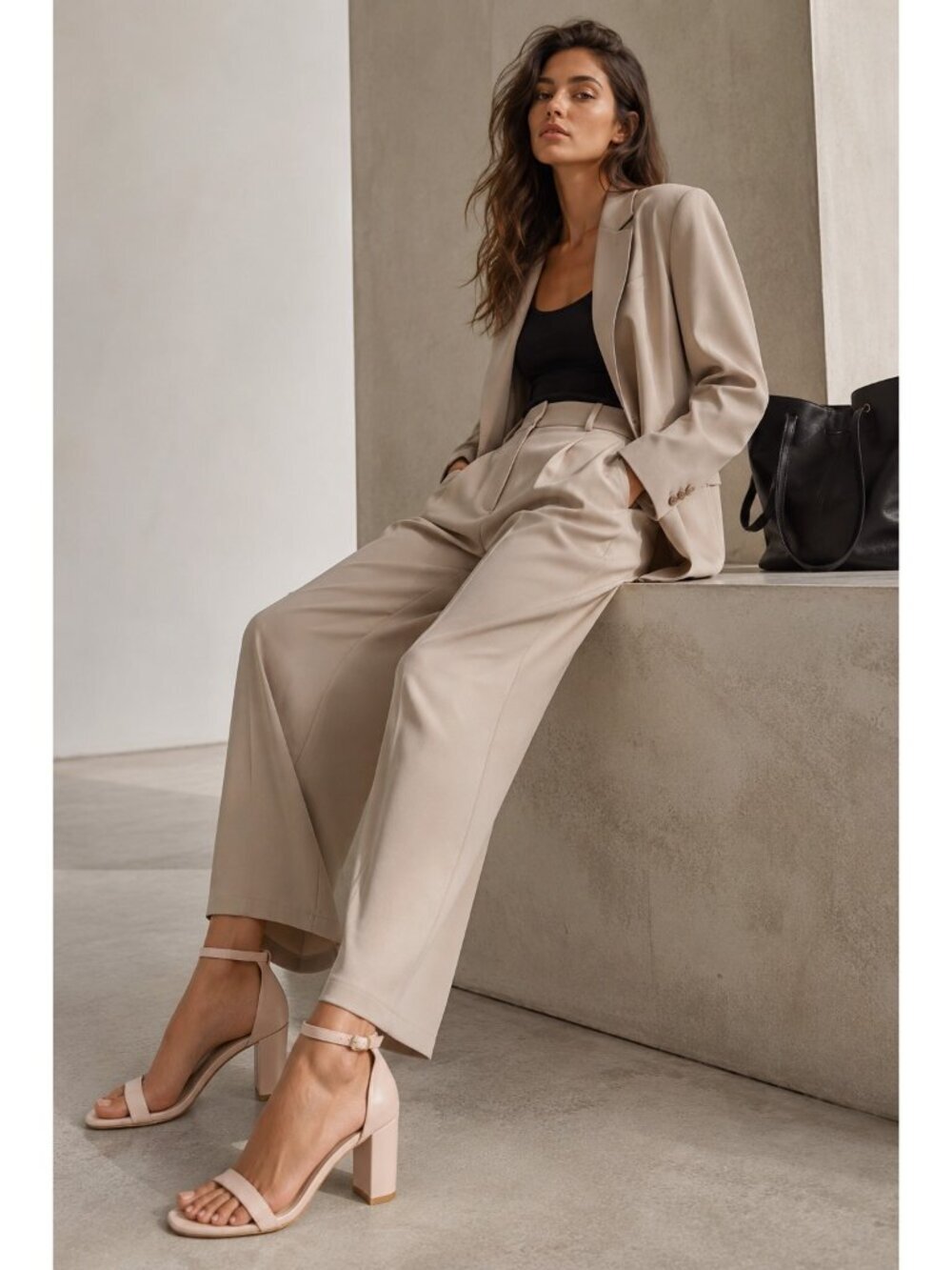 Stuart Weitzman NearlyNude Ankle Strap Sandals 8.5 Blush Pink Leather Block Hees - Picture 16 of 16